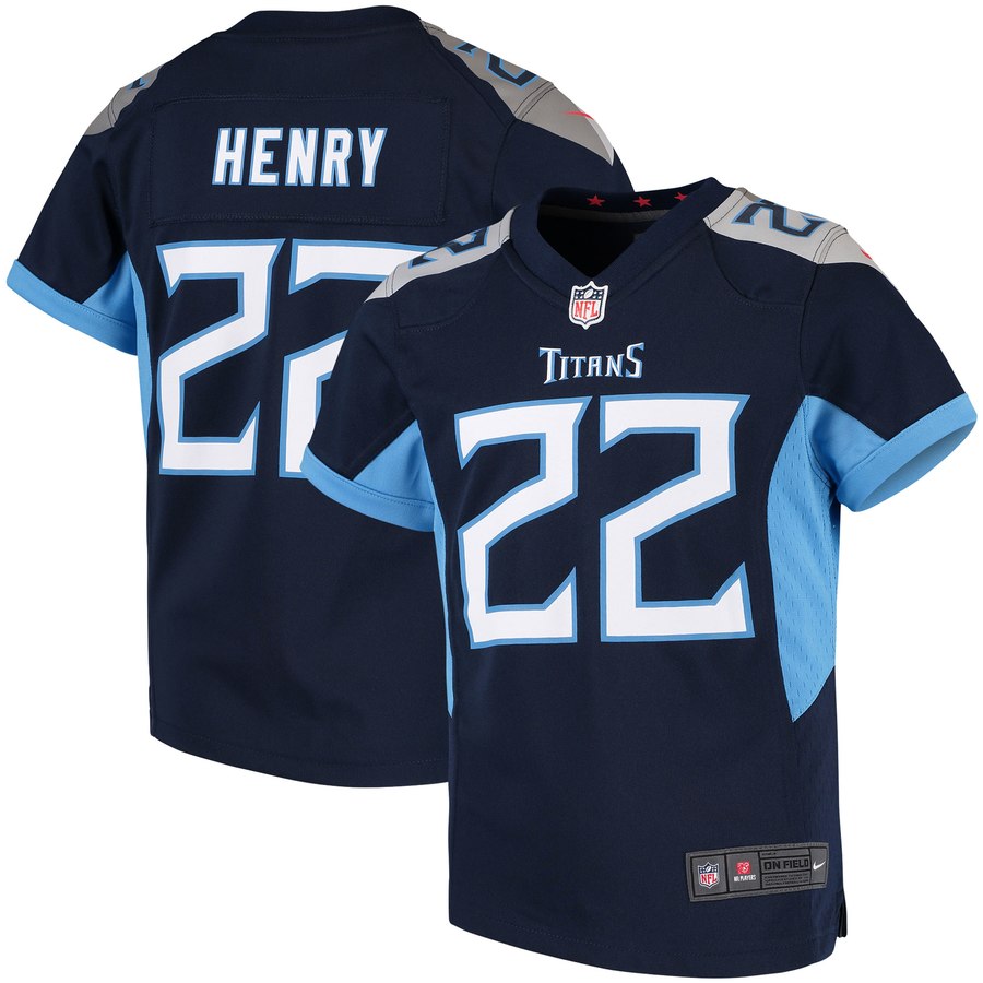 Girls Youth Tennessee Titans Derrick Henry Nike Navy Game Jersey