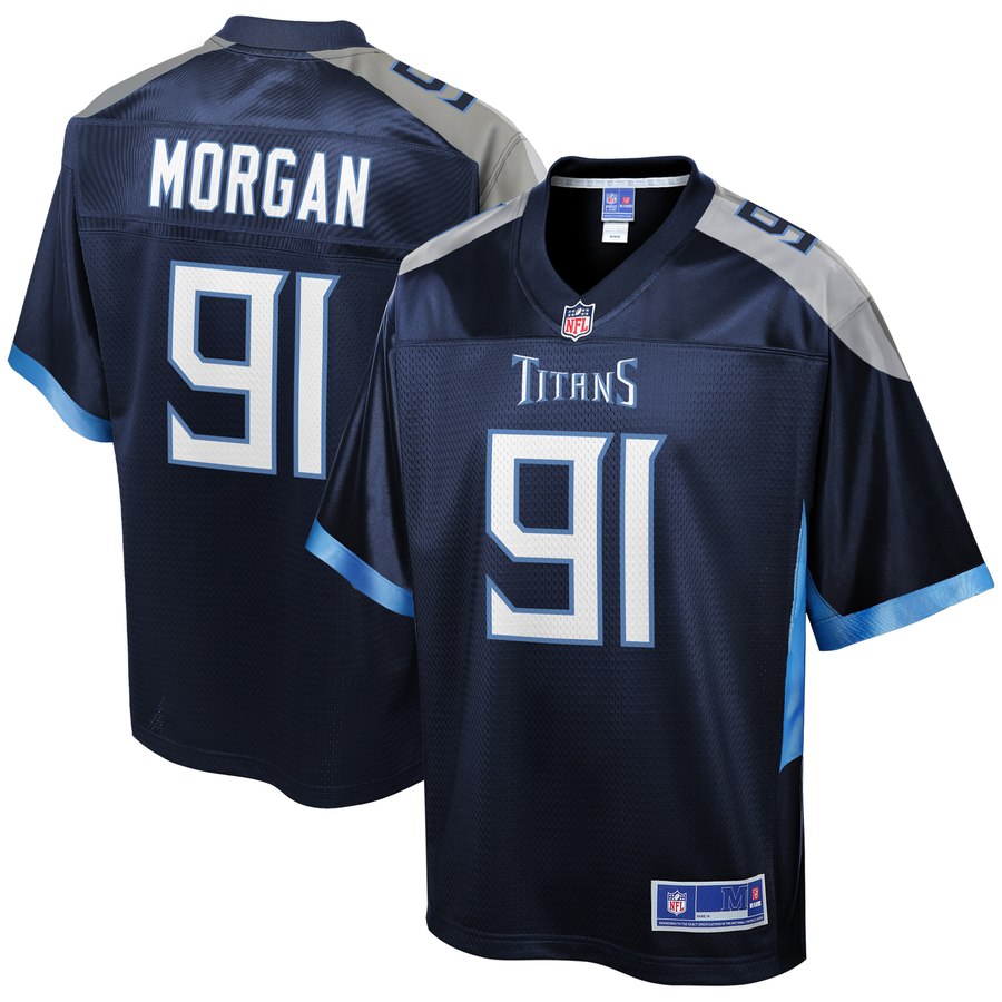 Men's Tennessee Titans Derrick Morgan Nfl Pro Line Navy Team Player Jersey