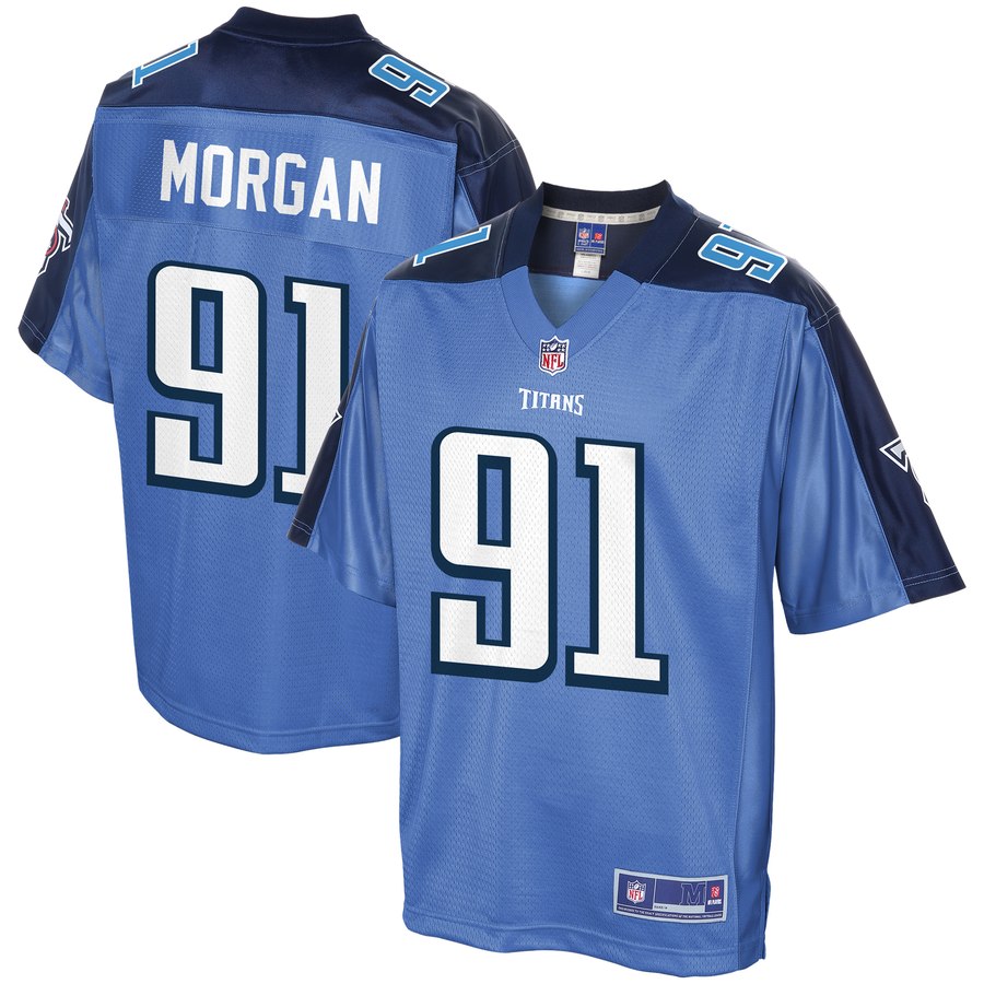 Men's Tennessee Titans Derrick Morgan Nfl Pro Line Light Blue Historic Logo Alternate Player Jersey