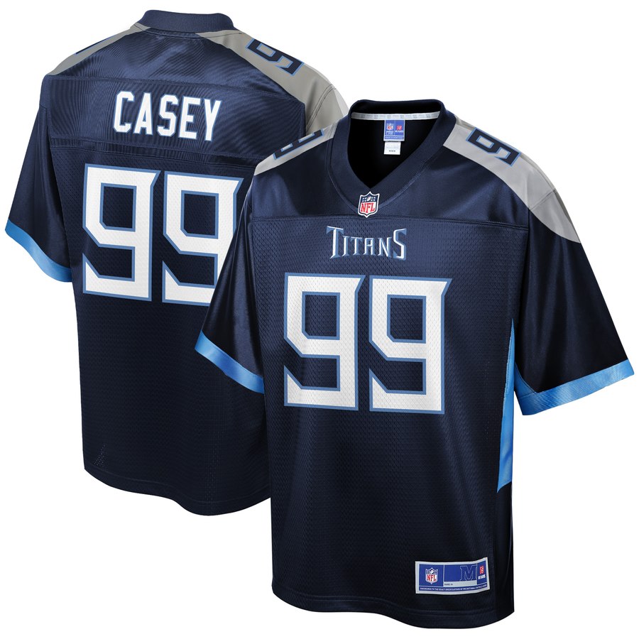 Men's Tennessee Titans Jurrell Casey Nfl Pro Line Navy Team Player Jersey