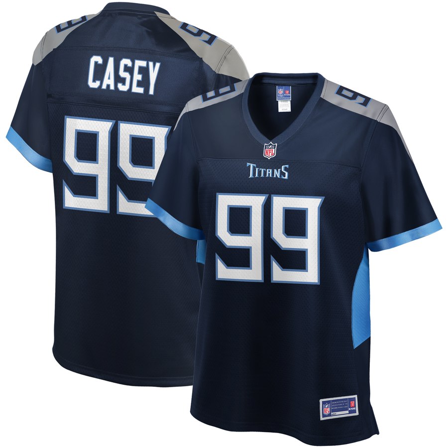 Women's Tennessee Titans Jurrell Casey Nfl Pro Line Navy Jersey