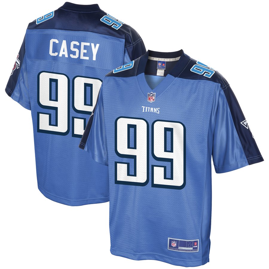 Men's Tennessee Titans Jurrell Casey Nfl Pro Line Light Blue Historic Logo Alternate Player Jersey