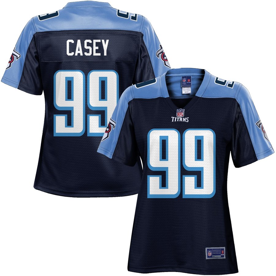 Women's Tennessee Titans Jurrell Casey Nfl Pro Line Navy Team Color Jersey