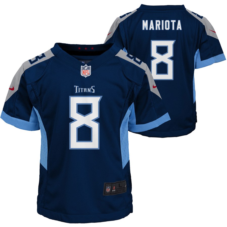 Preschool Tennessee Titans Marcus Mariota Nike Navy Player Game Jersey