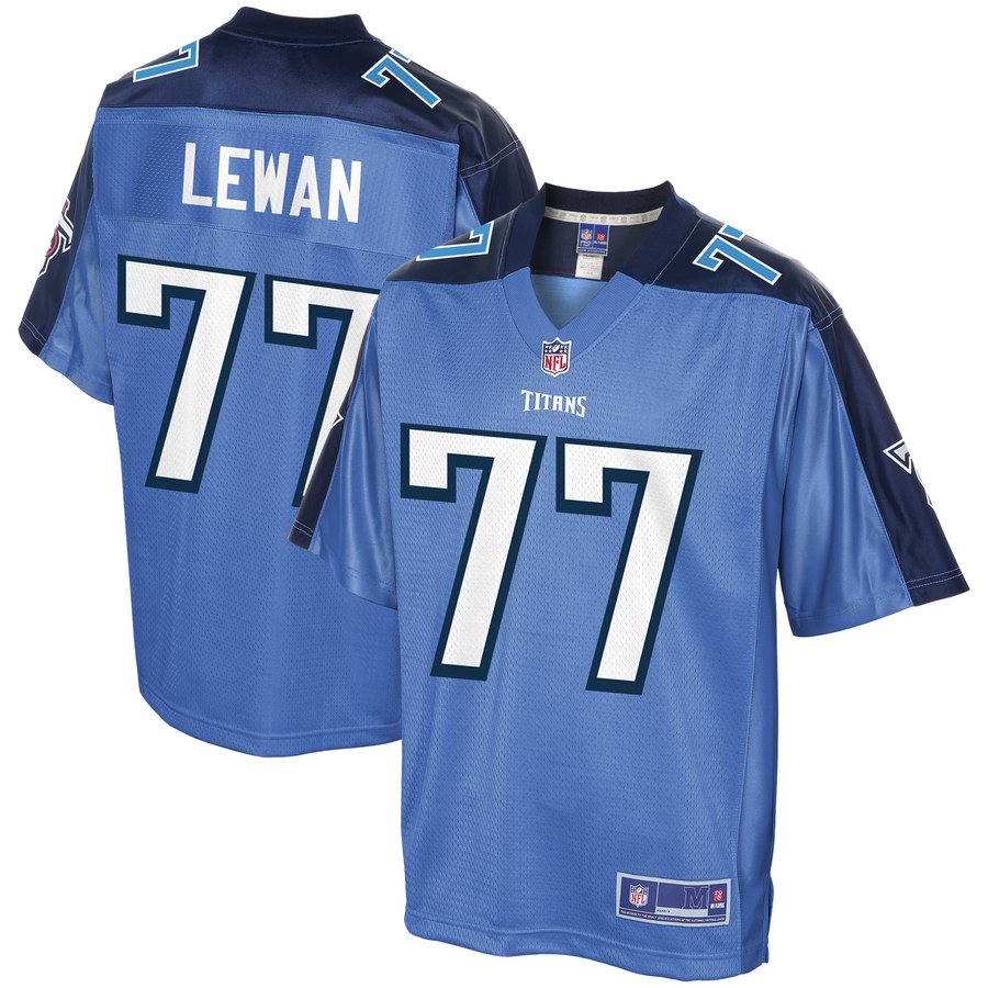 Men's Tennessee Titans Taylor Lewan Nfl Pro Line Light Blue Historic Logo Alternate Player Jersey