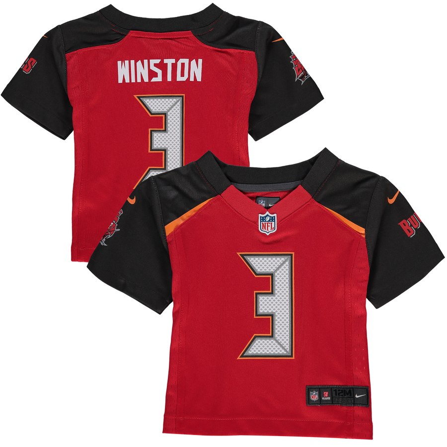 Infant Tampa Bay Buccaneers Jameis Winston 3 Nike Red Team Color Game Jersey