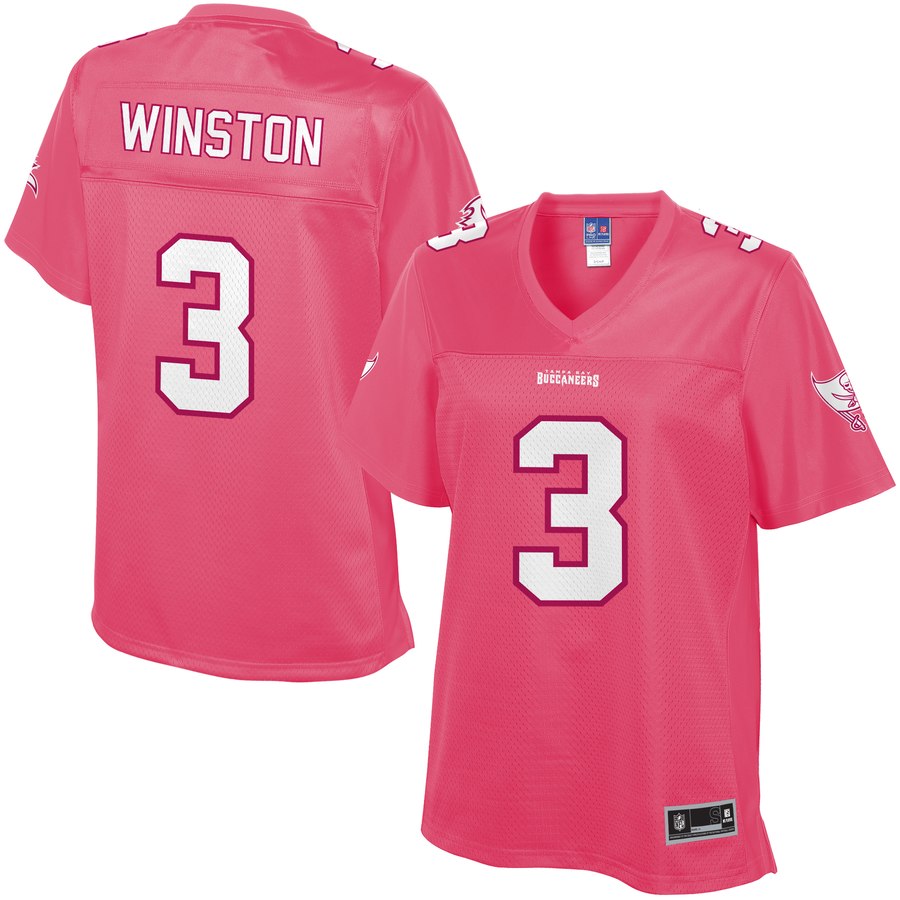 Women's Tampa Bay Buccaneers Jameis Winston Nfl Pro Line Pink Fashion Jersey