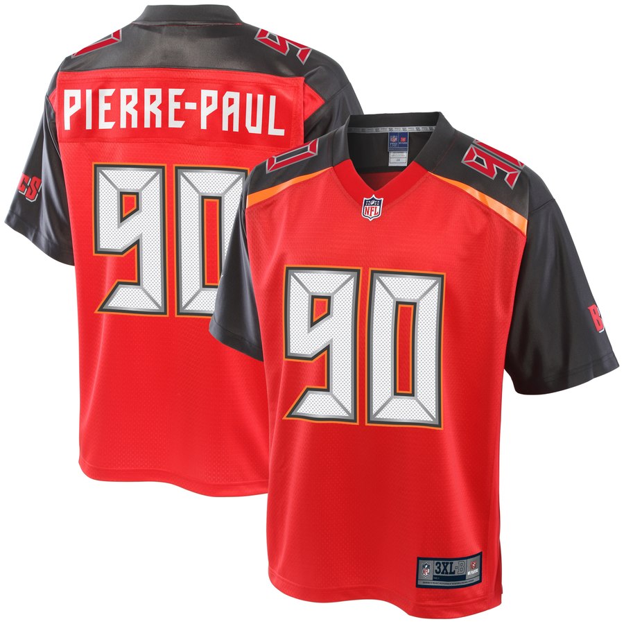 Men's Tampa Bay Buccaneers Jason Pierre Paul Nfl Pro Line Red Big & Tall Team Player Jersey