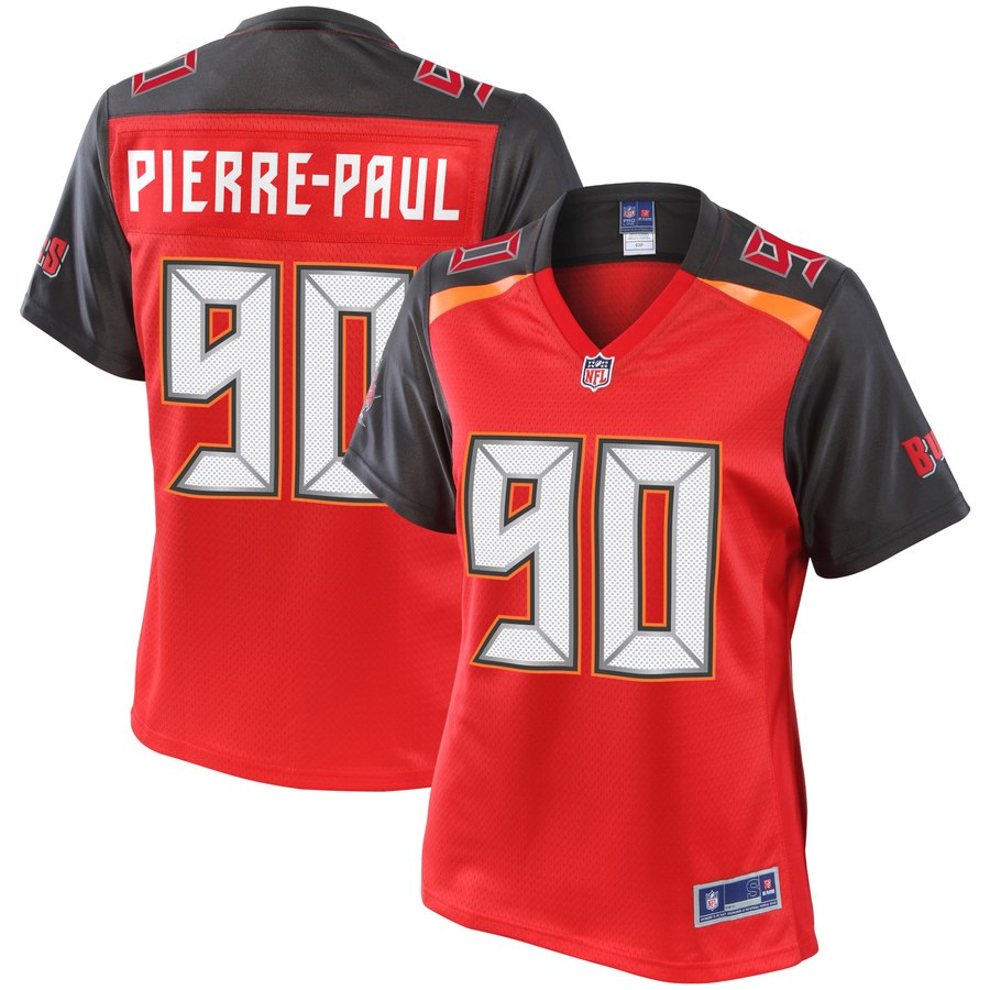 Women's Tampa Bay Buccaneers Jason Pierre Paul Nfl Pro Line Red Team Player Jersey