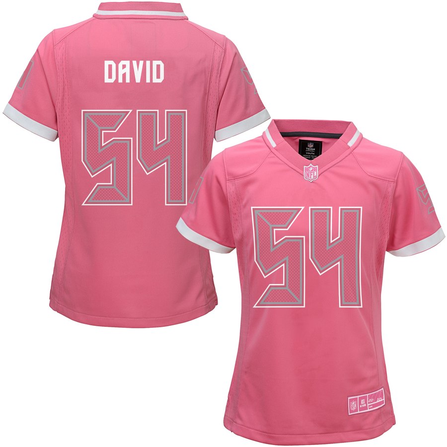 Girls Youth Tampa Bay Buccaneers Lavonte David Pink Bubble Gum Jersey