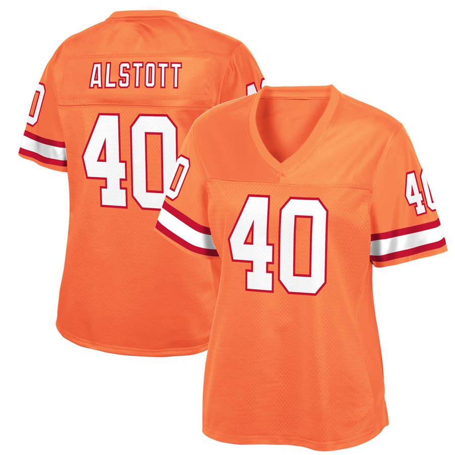 Women's Tampa Bay Buccaneers Mike Alstott Nfl Pro Line Orange Retired Player Jersey