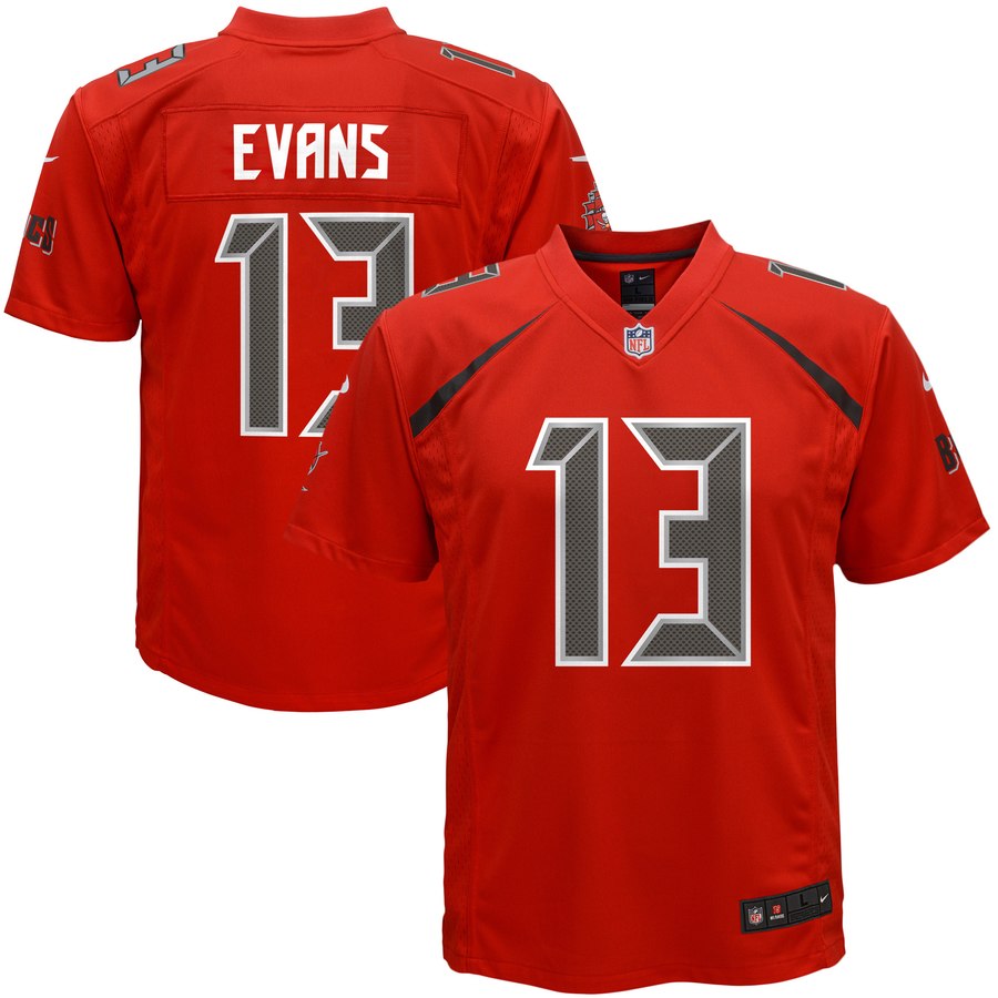 Youth Tampa Bay Buccaneers Mike Evans Nike Red Color Rush Game Jersey