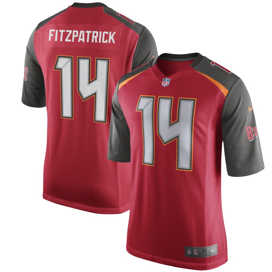 Men's Tampa Bay Buccaneers Ryan Fitzpatrick Nike Red Game Jersey