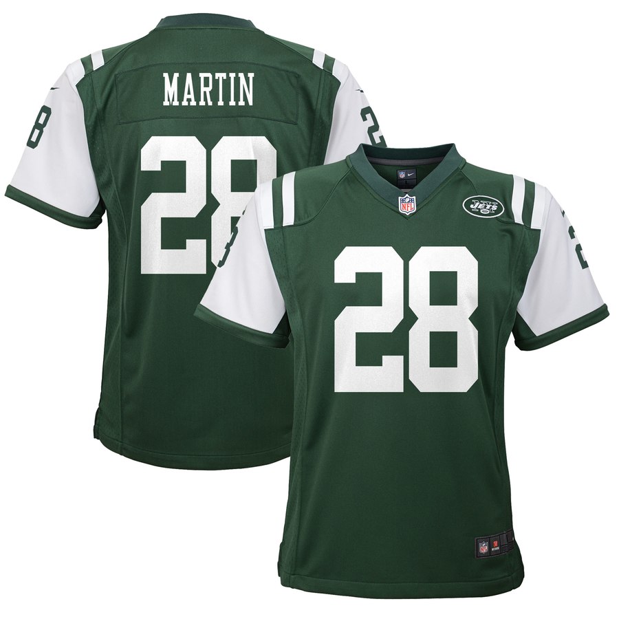 Youth New York Jets Curtis Martin Nike Green Retired Game Jersey