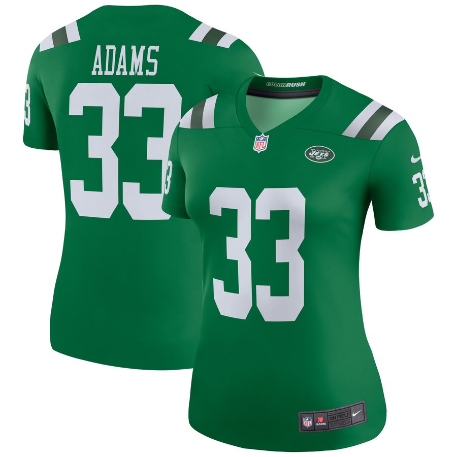 Women's New York Jets Jamal Adams Nike Green Color Rush Legend Jersey