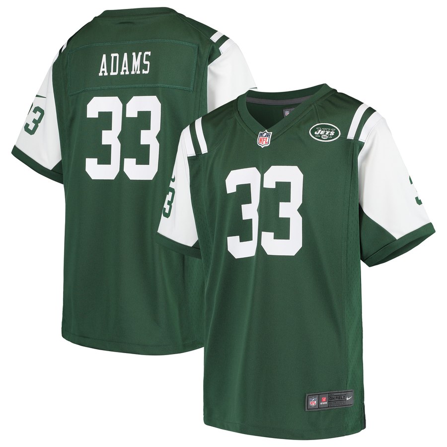 Girls Youth New York Jets Jamal Adams Nike Green Game Jersey