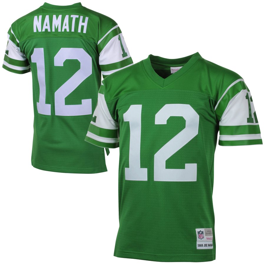 Men's New York Jets Joe Namath Mitchell & Ness Green 1968 Retired Player Vintage Replica Jersey