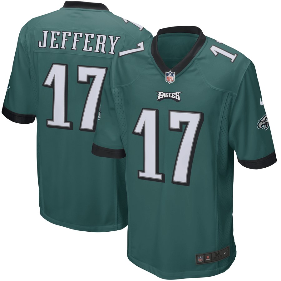 Youth Philadelphia Eagles Alshon Jeffery Nike Green Game Jersey