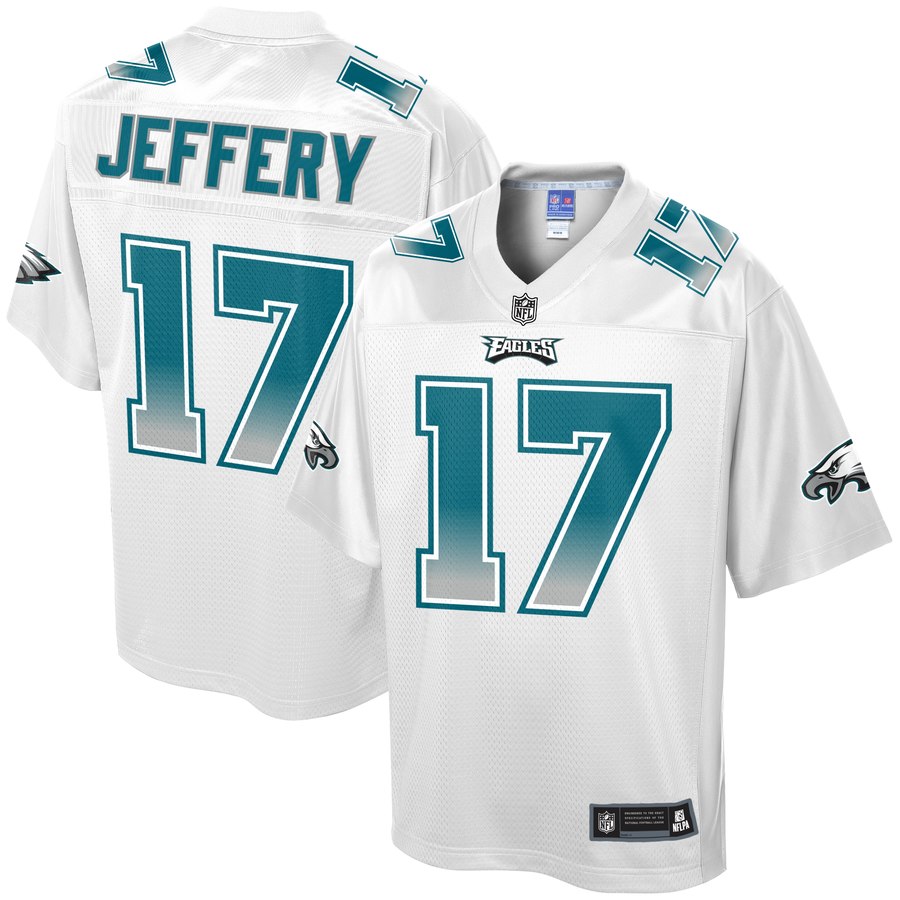 Men's Philadelphia Eagles Alshon Jeffery Nfl Pro Line By Fanatics Branded White Fade Fashion Jersey