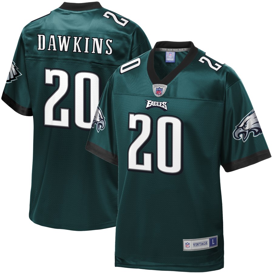 Men's Philadelphia Eagles Brian Dawkins Nfl Pro Line Midnight Green Replica Retired Player Jersey