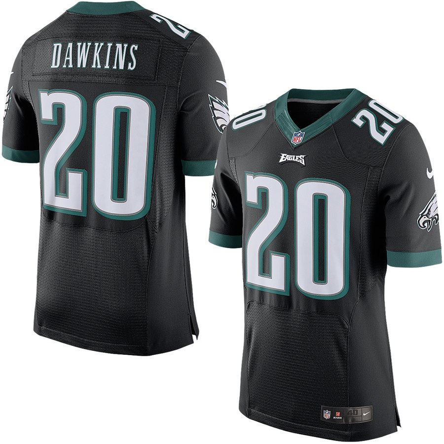 Men's Philadelphia Eagles Brian Dawkins Nike Black Retired Player Elite Jersey