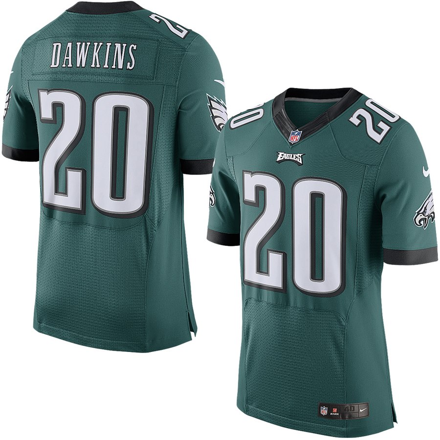 Men's Philadelphia Eagles Brian Dawkins Nike Midnight Green Retired Player Elite Jersey