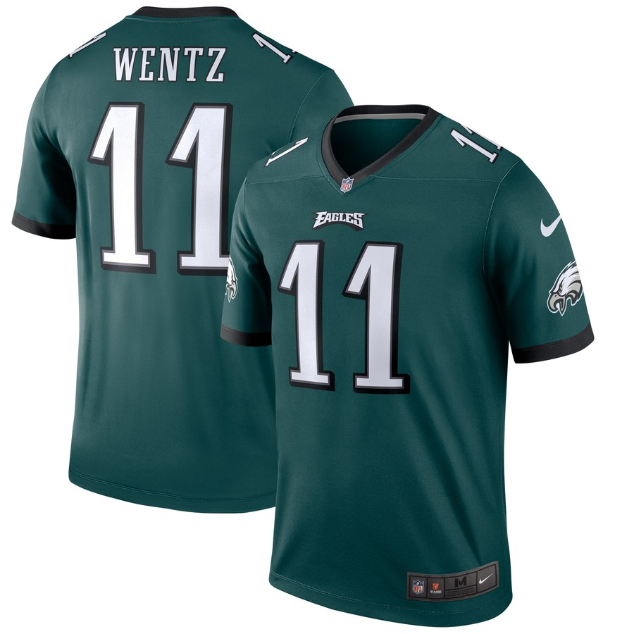 Men's Philadelphia Eagles Carson Wentz Nike Green Legend Jersey