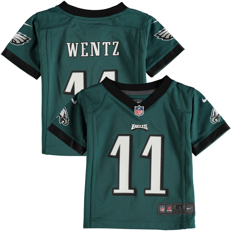 Toddler Philadelphia Eagles Carson Wentz Nike Midnight Green Game Jersey