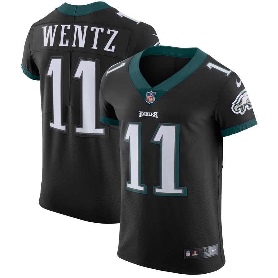 Men's Philadelphia Eagles Carson Wentz Nike Black Vapor Untouchable Elite Player Jersey