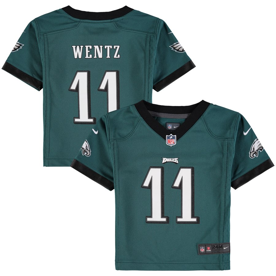 Infant Philadelphia Eagles Carson Wentz Nike Midnight Green Game Jersey