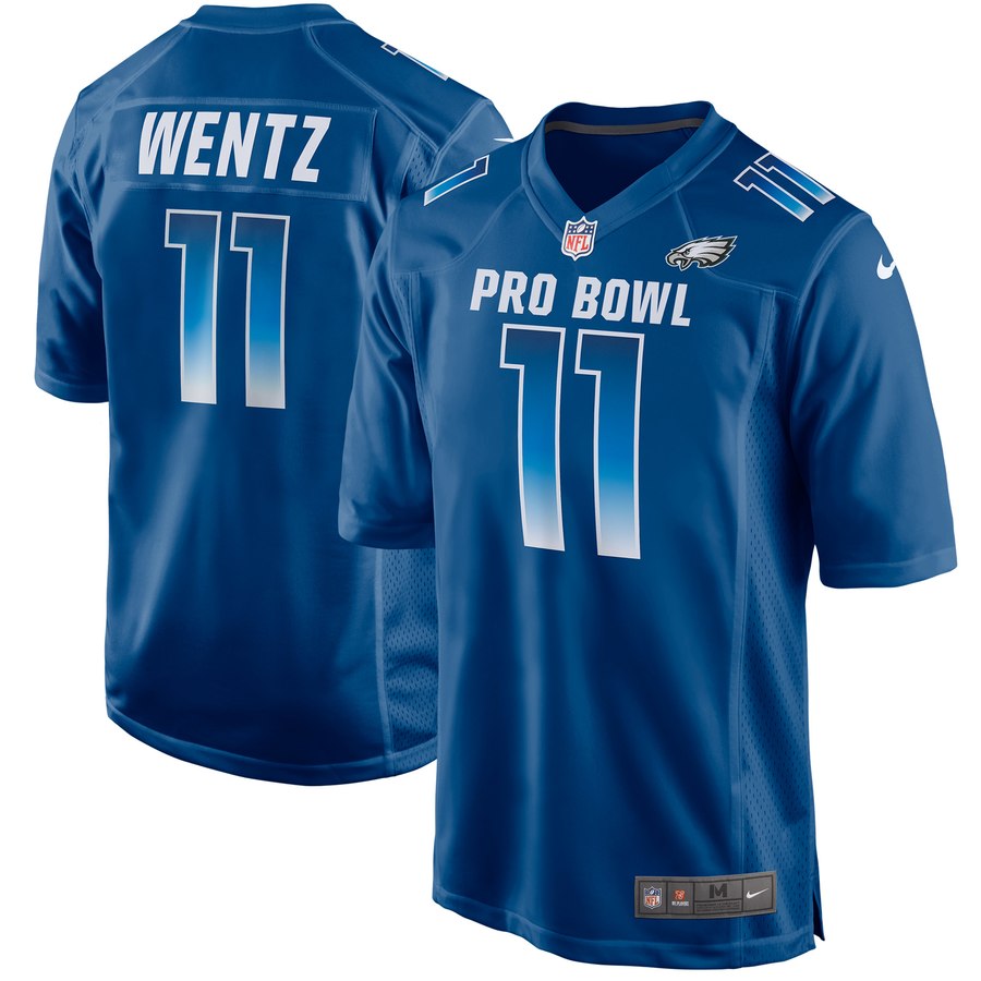 Men's Nfc Carson Wentz Nike Royal 2018 Pro Bowl Game Jersey