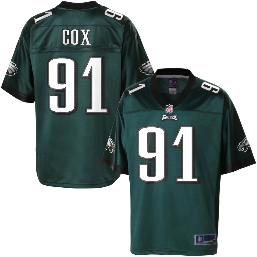 Men's Philadelphia Eagles Fletcher Cox Nfl Pro Line Midnight Green Team Color Jersey