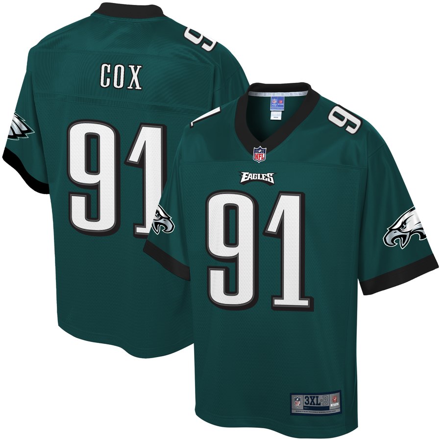 Men's Philadelphia Eagles Fletcher Cox Nfl Pro Line Midnight Green Big & Tall Player Jersey