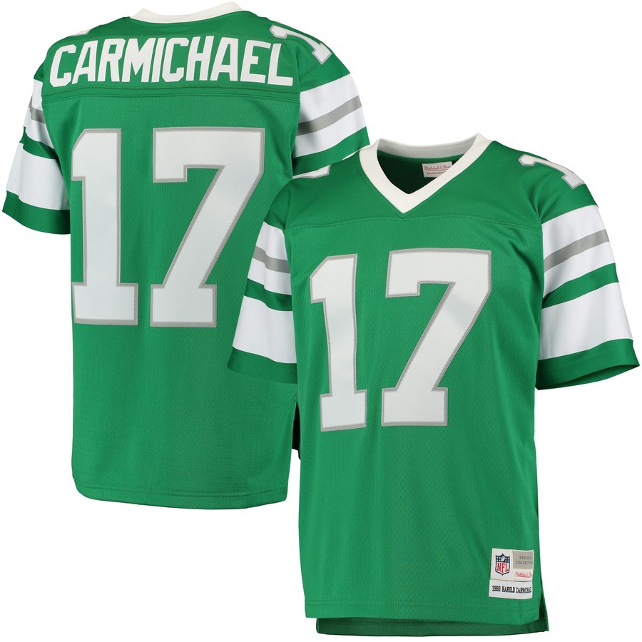 Men's Philadelphia Eagles Harold Carmichael Mitchell & Ness Midnight Green Retired Player Replica Jersey