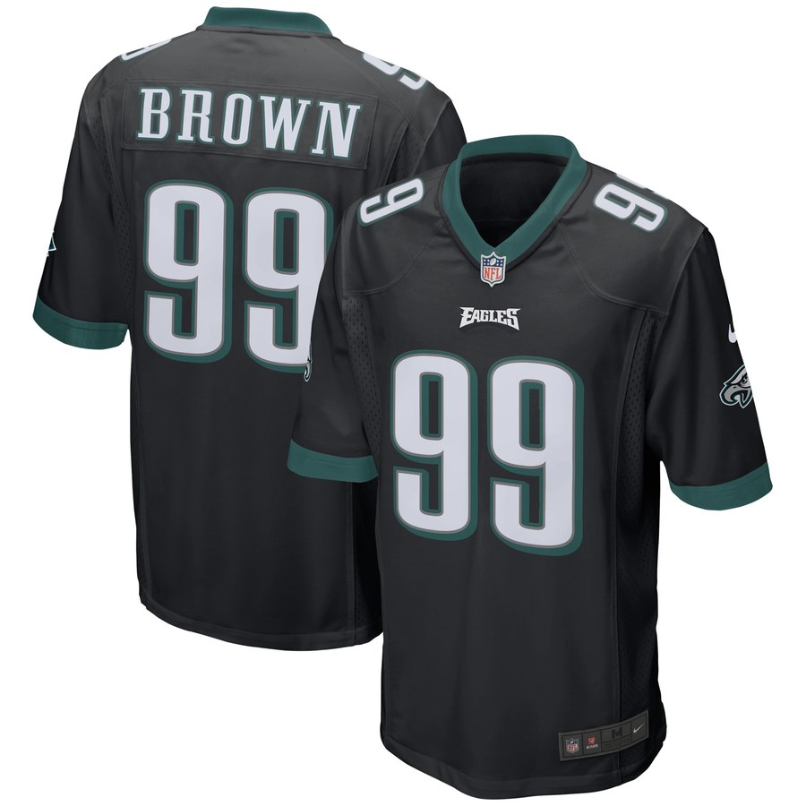 Men's Philadelphia Eagles Jerome Brown Nike Black Retired Player Game Jersey