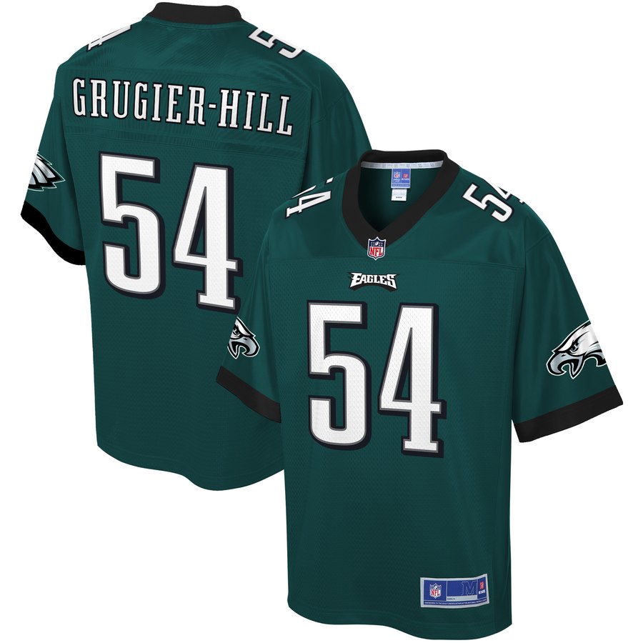 Men's Philadelphia Eagles Kamu Grugier Hill Nfl Pro Line Midnight Green Team Color Player Jersey