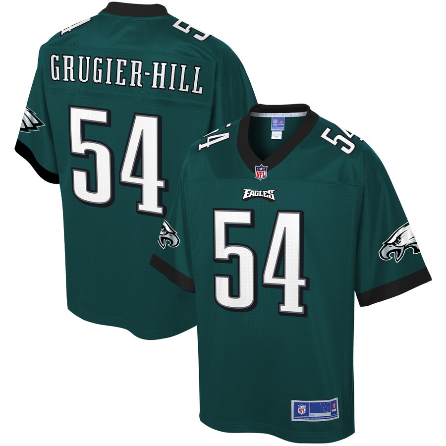 Youth Philadelphia Eagles Kamu Grugier Hill Nfl Pro Line Midnight Green Team Color Player Jersey