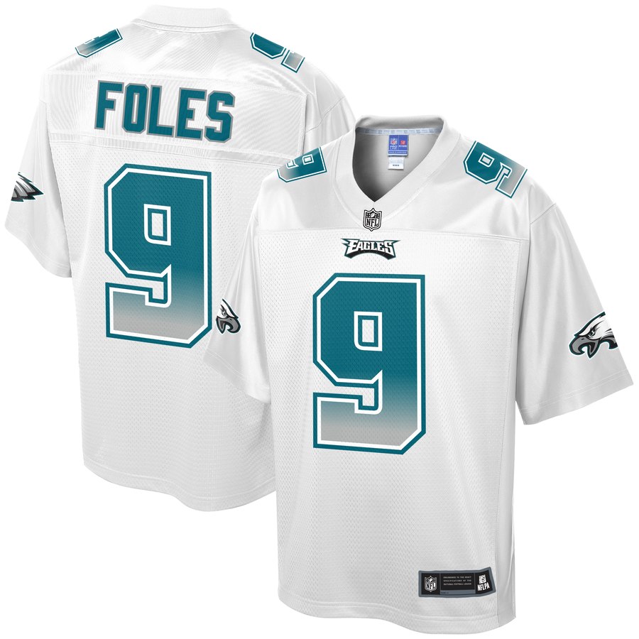 Men's Philadelphia Eagles Nick Foles Nfl Pro Line By Fanatics Branded White Fade Fashion Jersey