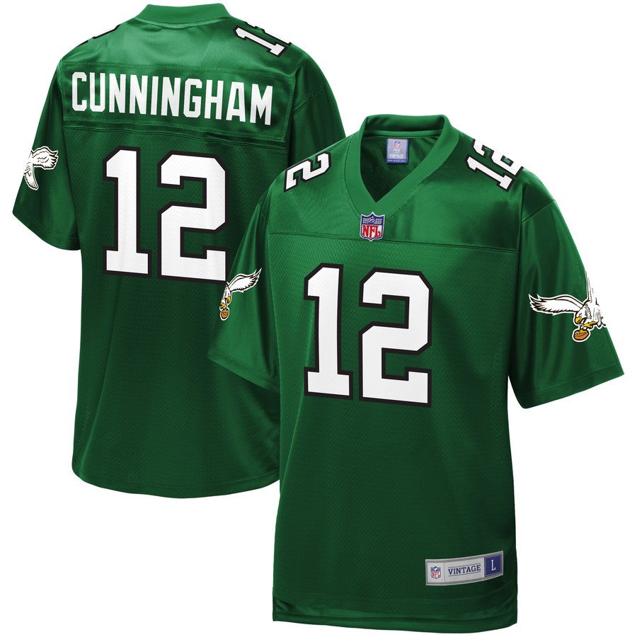 Men's Philadelphia Eagles Randall Cunningham Nfl Pro Line Midnight Green Retired Player Replica Jersey