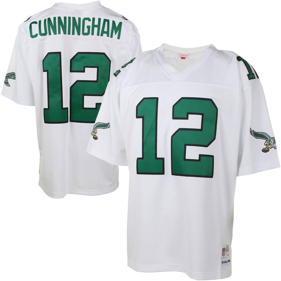 Men's Philadelphia Eagles Randall Cunningham Mitchell & Ness White Retired Player Vintage Replica Jersey