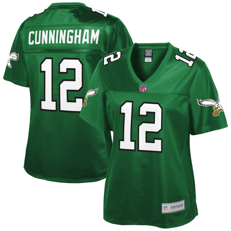 Women's Philadelphia Eagles Randall Cunningham Nfl Pro Line Kelly Green Retired Player Jersey