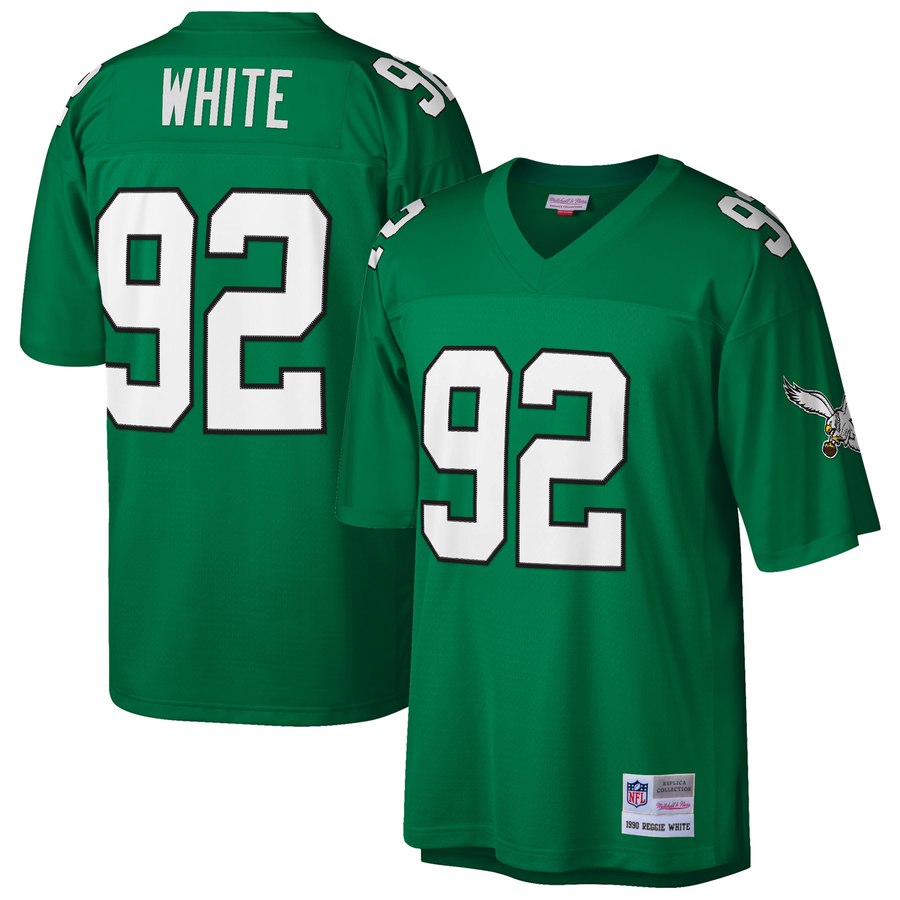 Men's Philadelphia Eagles Reggie White Mitchell & Ness Midnight Green Replica Retired Player Jersey