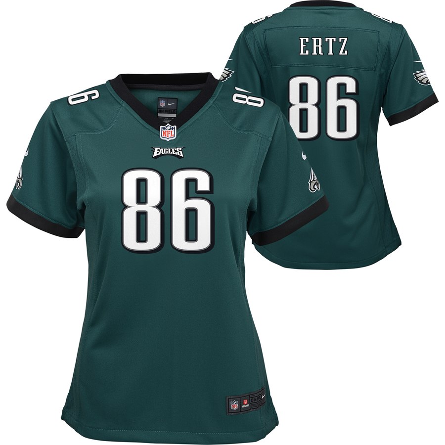 Girls Youth Philadelphia Eagles Zach Ertz Nike Midnight Green Game Jersey