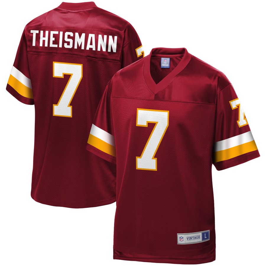 Men's Washington Redskins Joe Theismann Nfl Pro Line Burgundy Retired Player Game Jersey