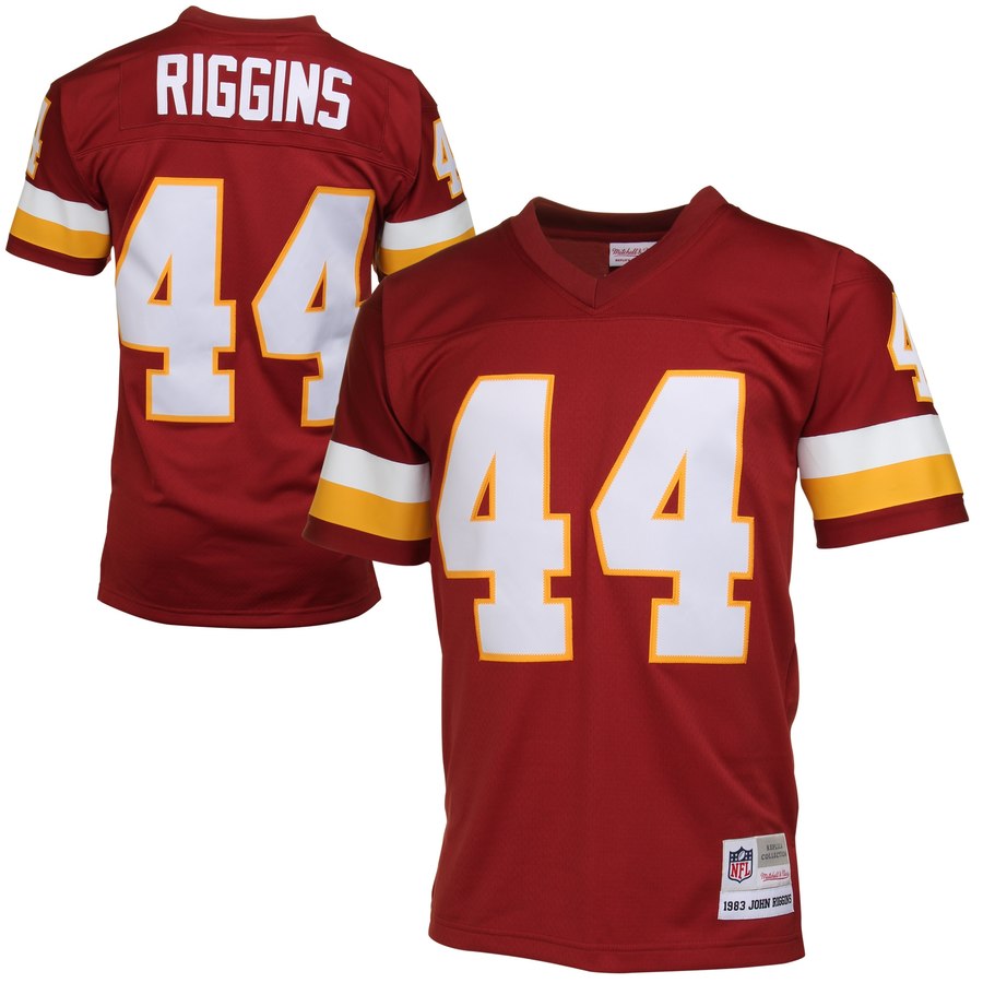 Men's Washington Redskins John Riggins Mitchell & Ness Burgundy Retired Player Vintage Replica Jersey