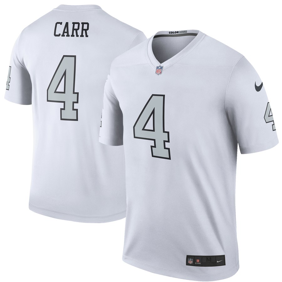 Men's Oakland Raiders Derek Carr Nike White Color Rush Legend Jersey