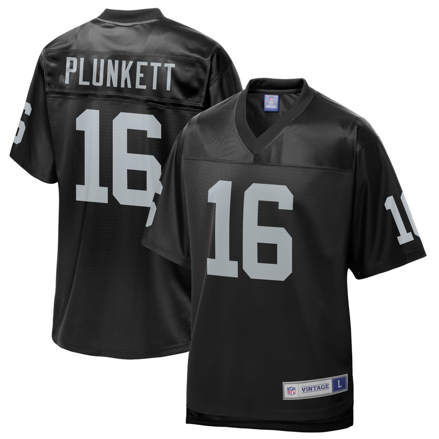 Men's Oakland Raiders Jim Plunkett Nfl Pro Line Black Retired Team Player Jersey