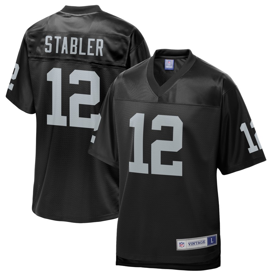 Men's Oakland Raiders Ken Stabler Nfl Pro Line Black Retired Team Player Jersey