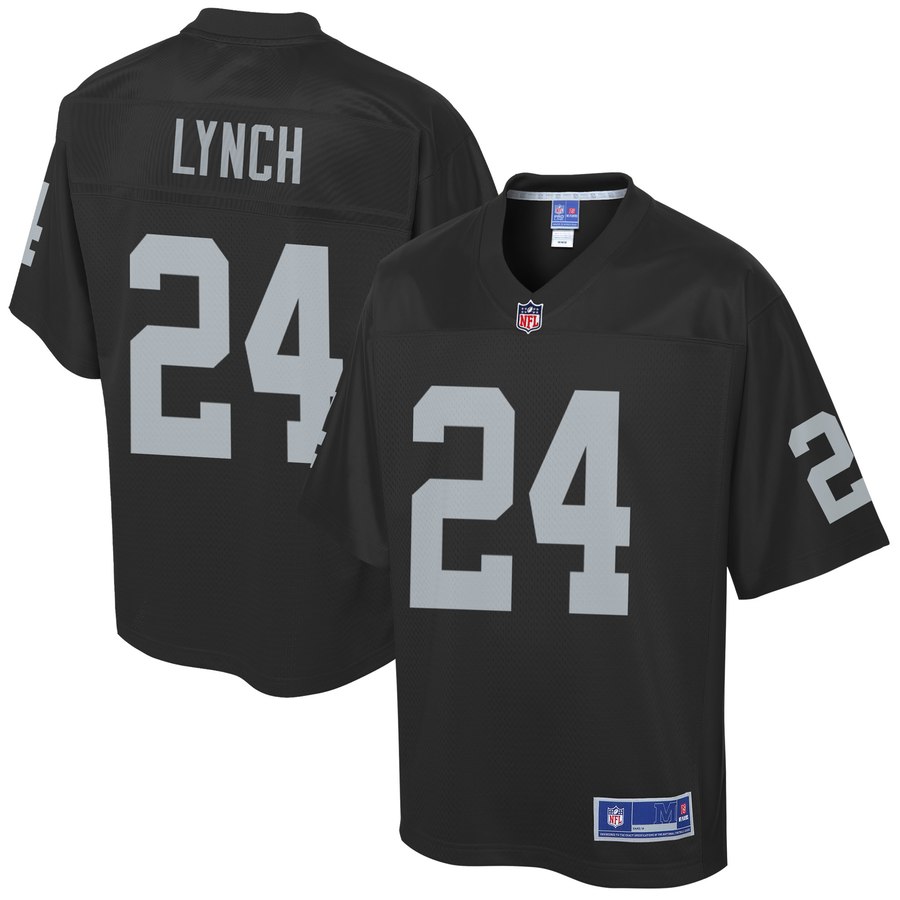 Men's Oakland Raiders Marshawn Lynch Nfl Pro Line Black Player Jersey