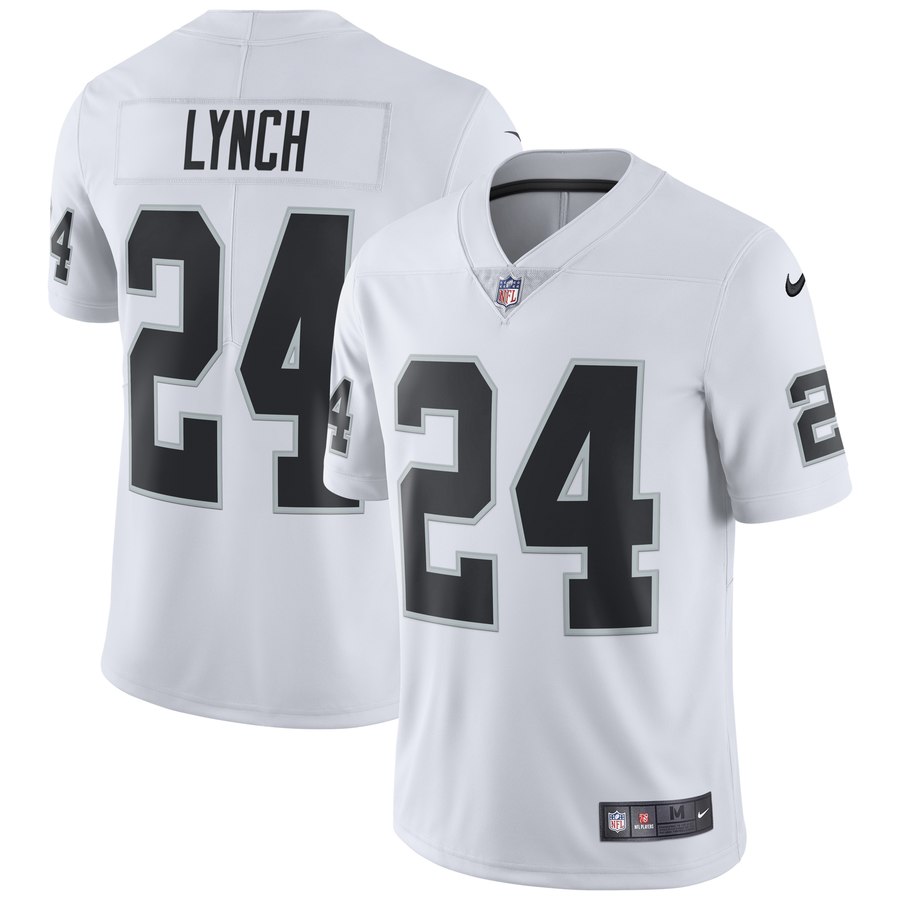 Men's Oakland Raiders Marshawn Lynch Nike White Vapor Untouchable Limited Jersey